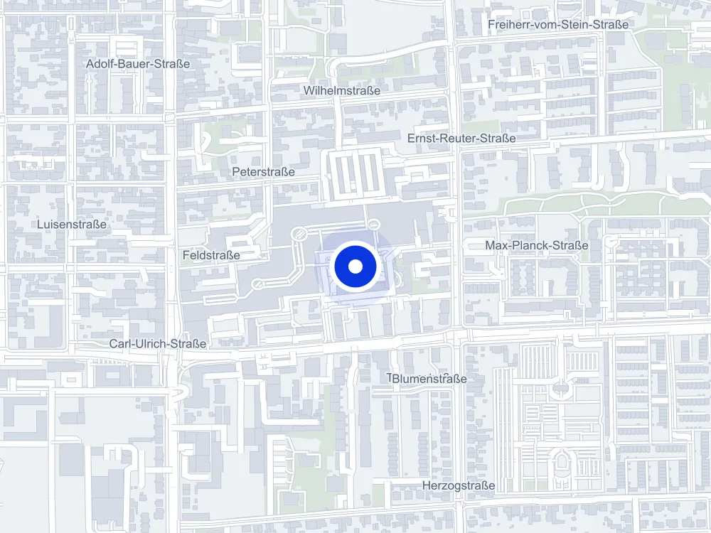Kartenausschnitt rund um Isenburg-Zentrum, Hermesstraße 4, 63263 Neu-Isenburg