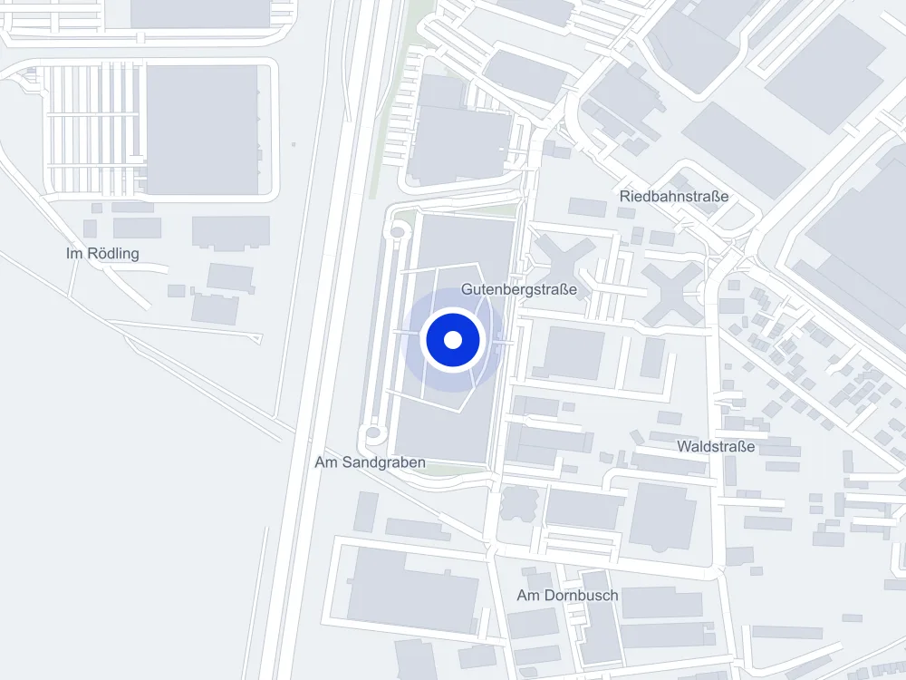 Kartenausschnitt rund um Weiterstadt, Gutenbergstraße 5, 64331 Weiterstadt